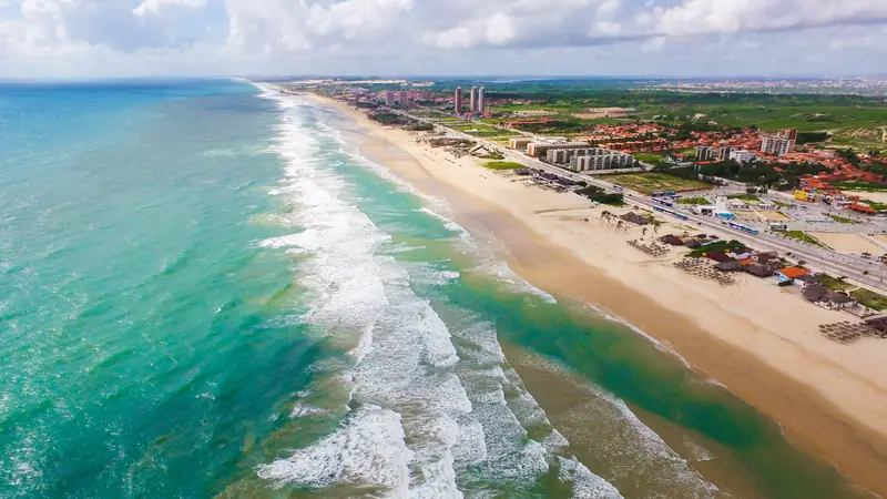 Praia do Futuro, em Fortaleza, vista do alto